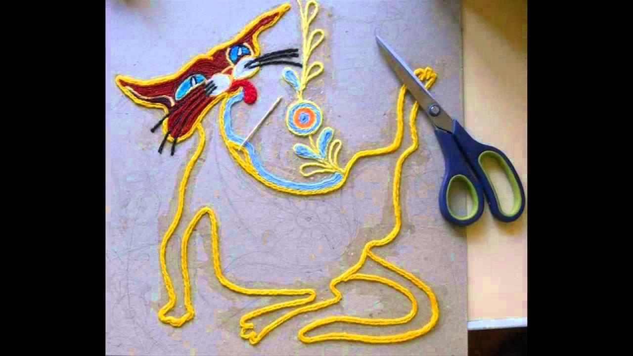 Рисуем нитками.