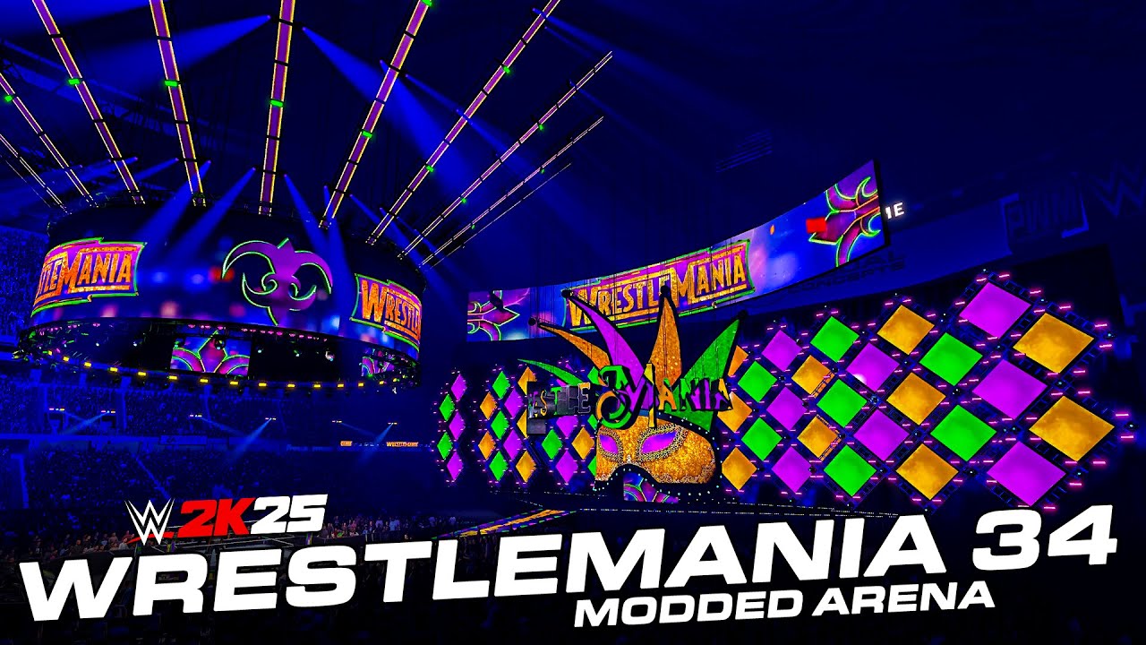 WWE 2K25: этот мод арены WrestleMania 34 выглядит безумно!