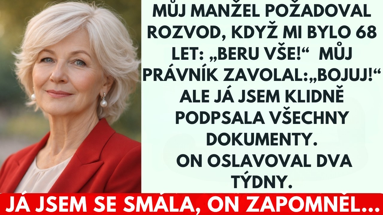 Můj manžel požádal o rozvod, když mi bylo 68 let: „Vezmu si všechno — dům, auto…“