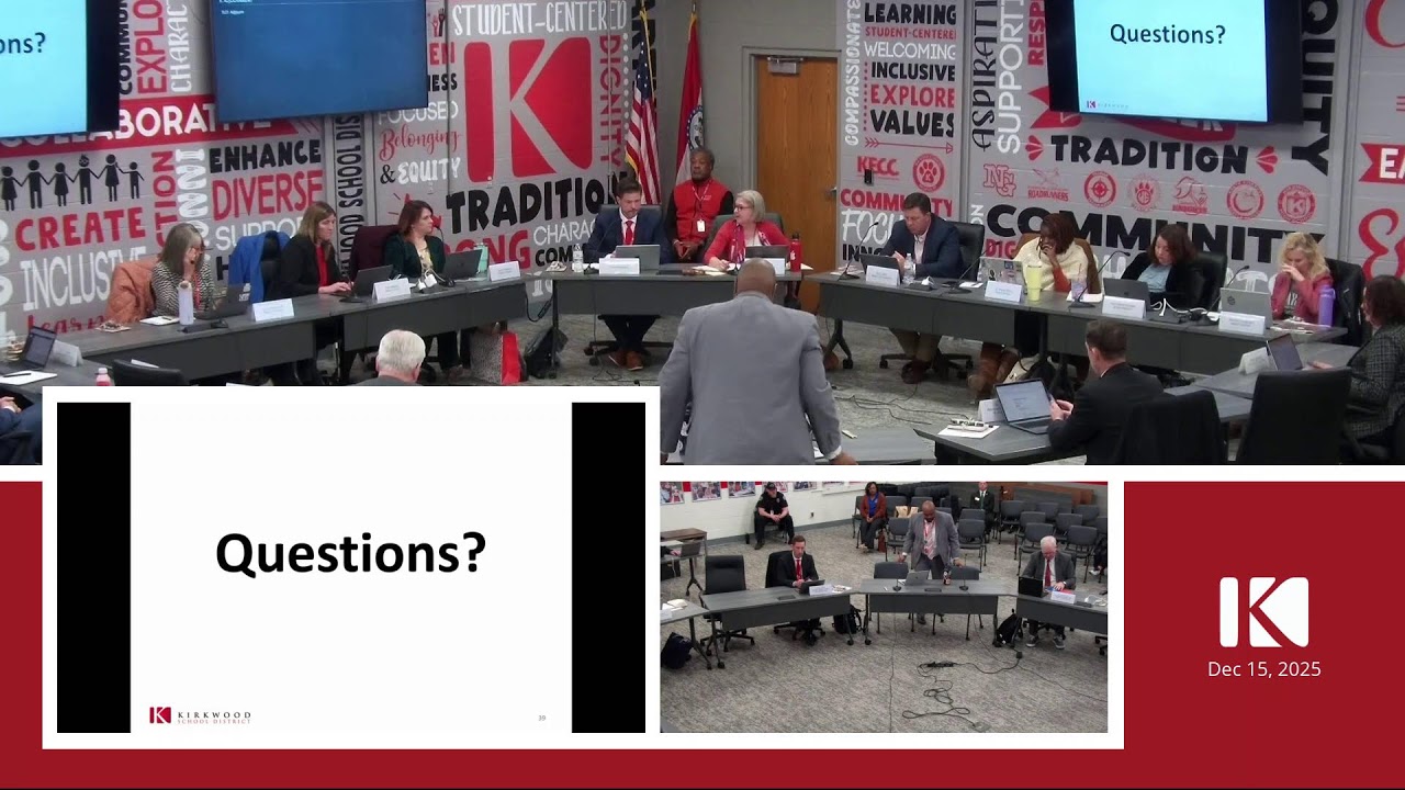 Kirkwood School District - Board of Education Business Meeting - December 15, 2025