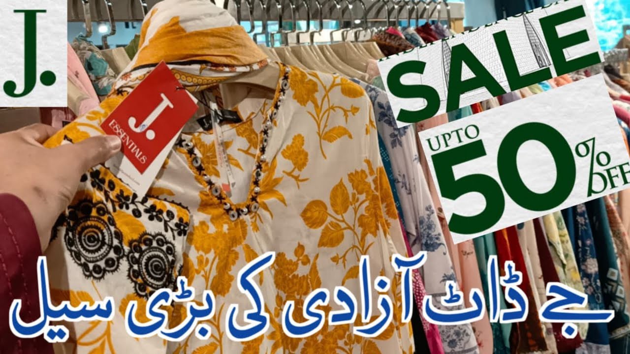 J.Junaid Jamshed Azadi Sale Flat 40%Off😍 Junaid Jamshed Big Summer Discount 2026🎉Lawn Sale🔥