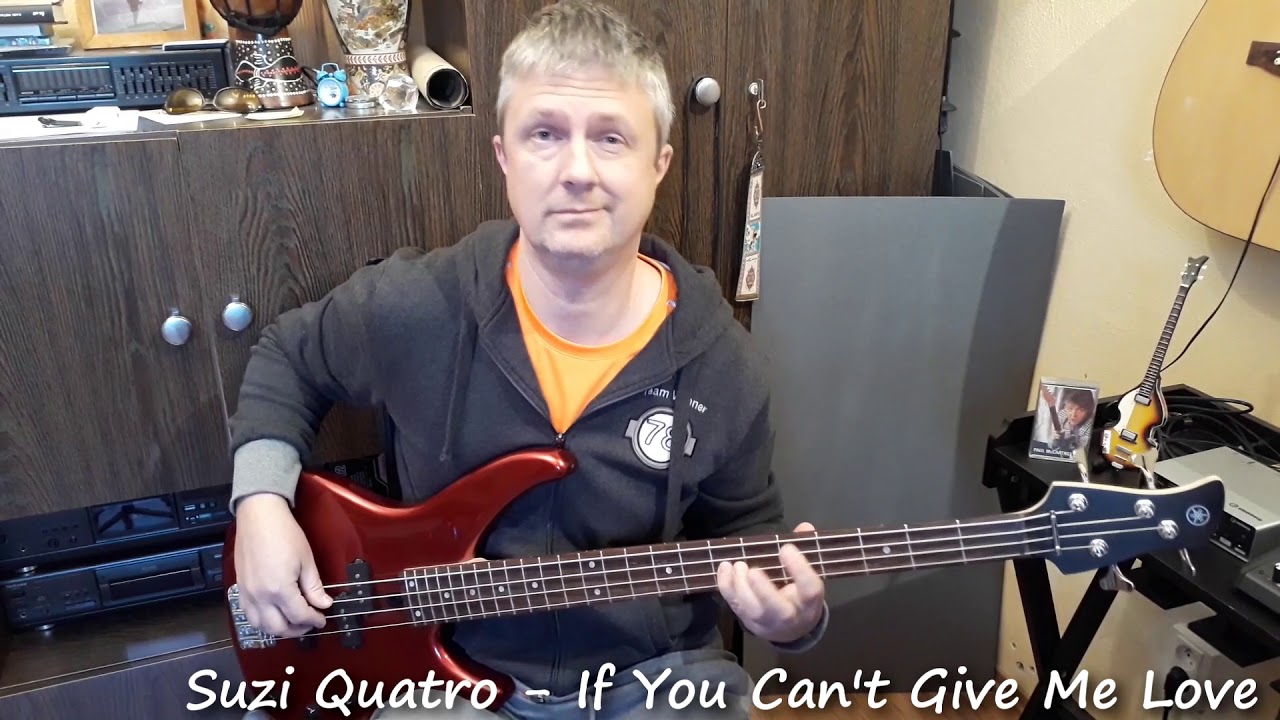SUZI QUATRO - If You Can't Give Me Love (bass cover) - Live recording