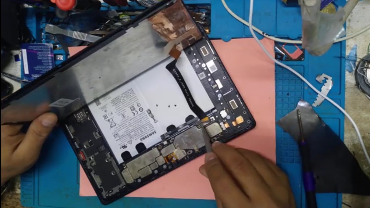 Samsung Galaxy Tab A7 cambiar Pin de carga  como cambiar puerto USB Tablet Samsung destapar