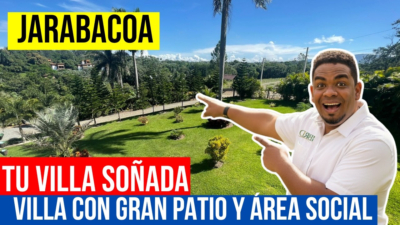 JARABACOA | VILLA EN VENTA | CAMPESTRE | MODERNAS TERMINACIONES | AMPLIO PATIO | KIOSCO | PICUZZI