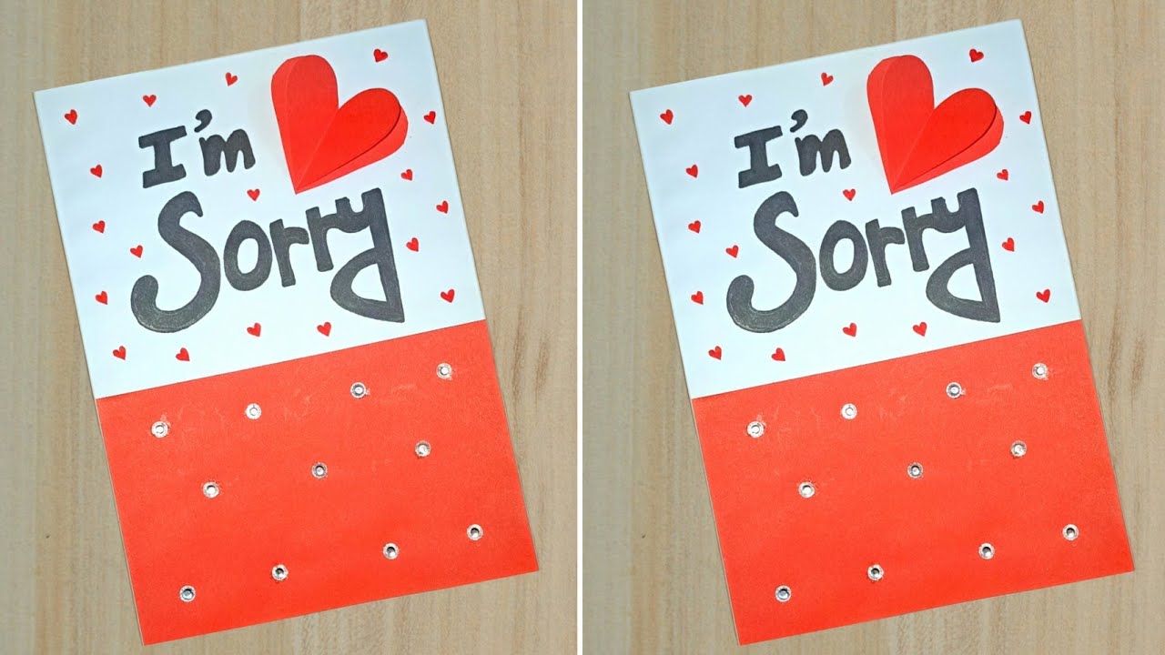 Sorry Card //How to Make a Beautiful Sorry Card //Sorry Card Tutorial //Apologize Card for Lover