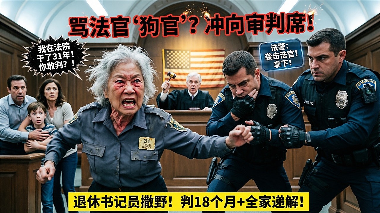 她在中国法院干了31年书记员——来美国旁听外甥的案子，当庭骂法官