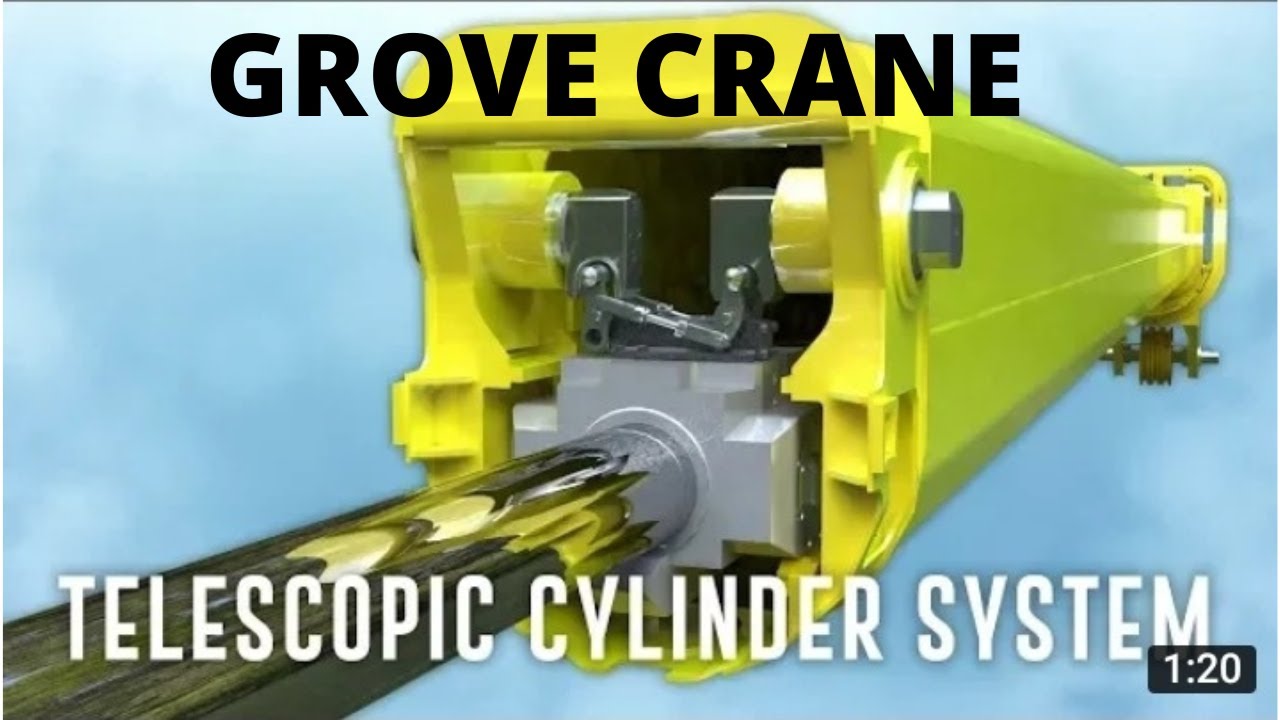 hydraulic telescopic boom cylinder assembly and disassemble Grove crane