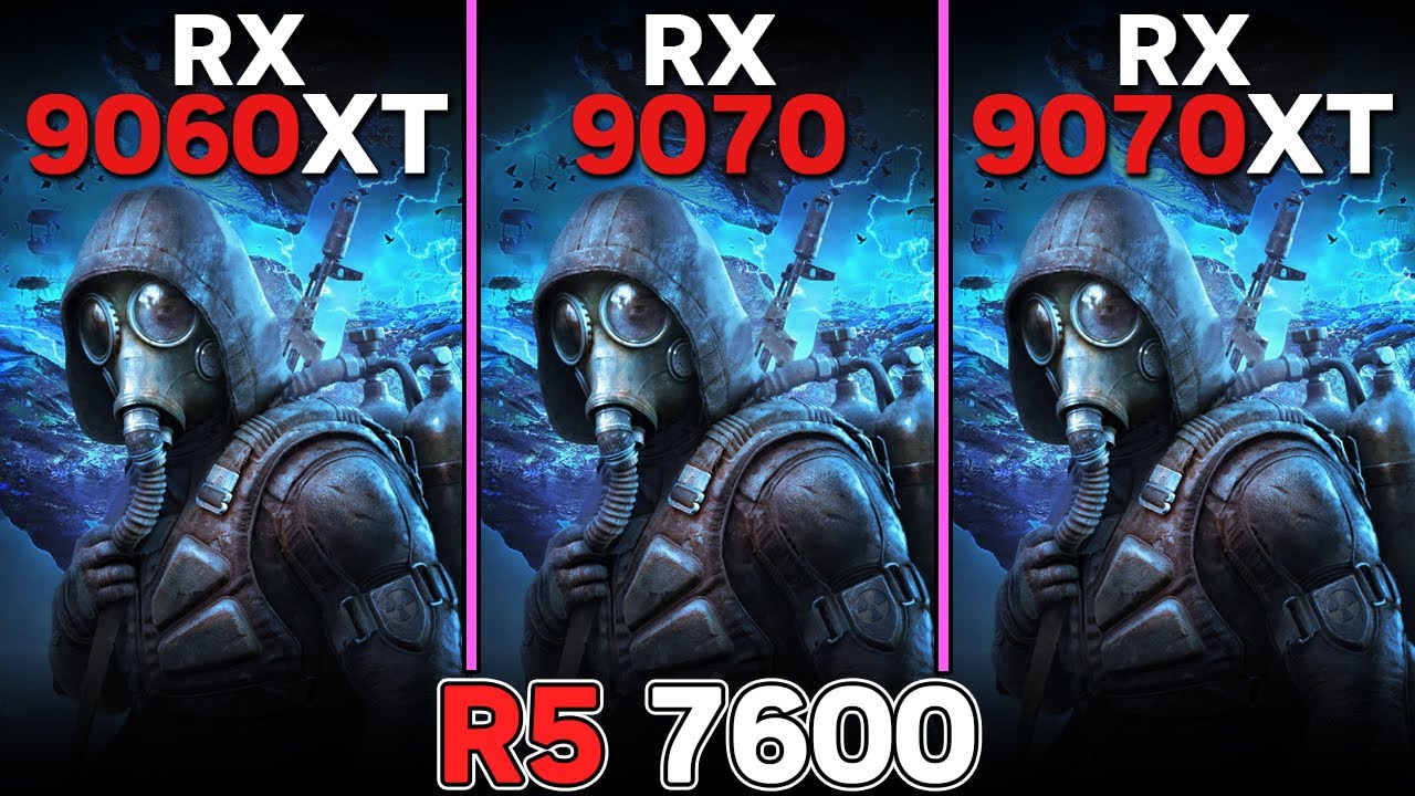 RX 9060 XT 16G vs RX 9070 vs RX 9070 XT | Ryzen 5 7600 | Tested in 15 games
