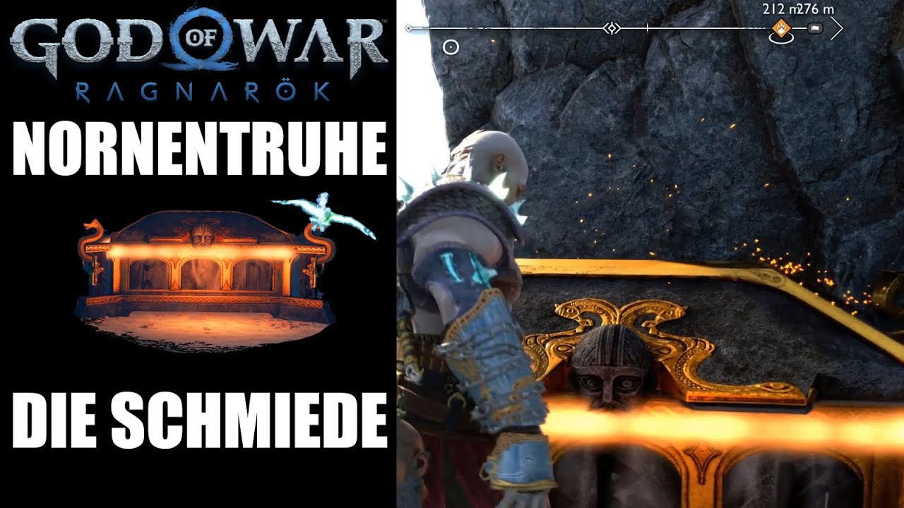 God of War Ragnar&ouml;k DIE SCHMIEDE Nornentruhe &ouml;ffnen Alle Runen