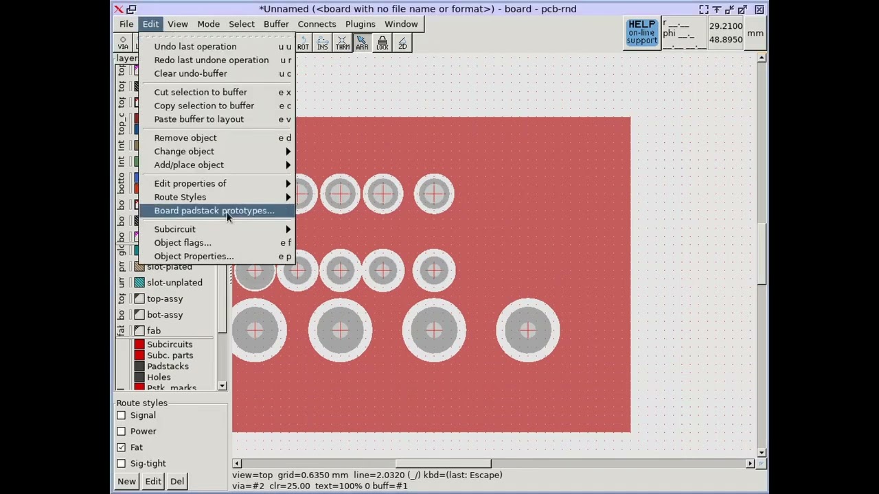 [pcb-rnd] Padstack Library