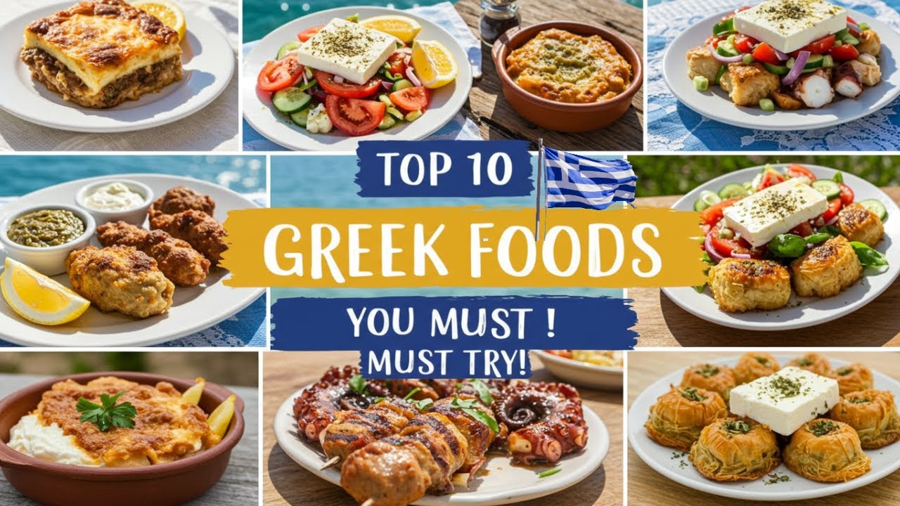 Top 10 Greek Foods You MUST Try! 🇬🇷 A Flavor Journey Through Greece.