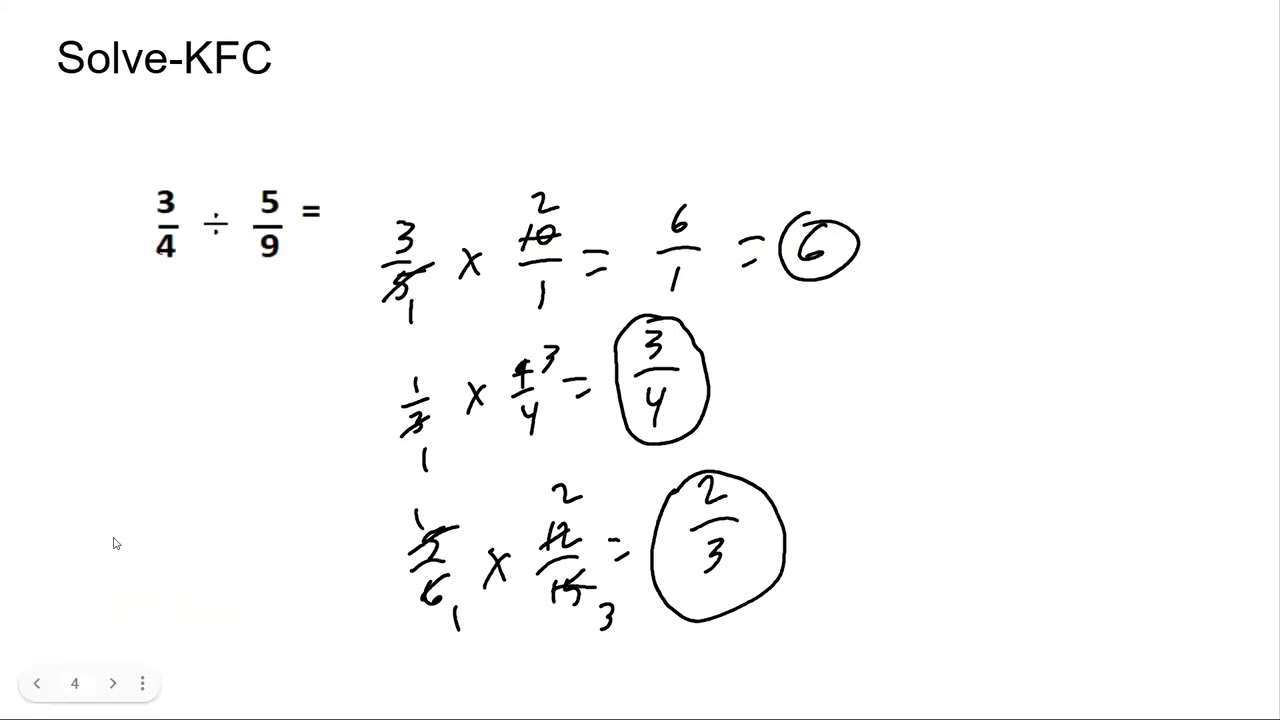 Dividing fractions no mixed numbers