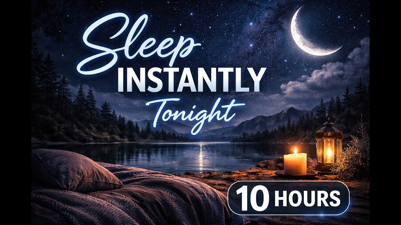 Sleep Instantly Tonight – Black Screen Calm Mind Therapy | 10 Hours