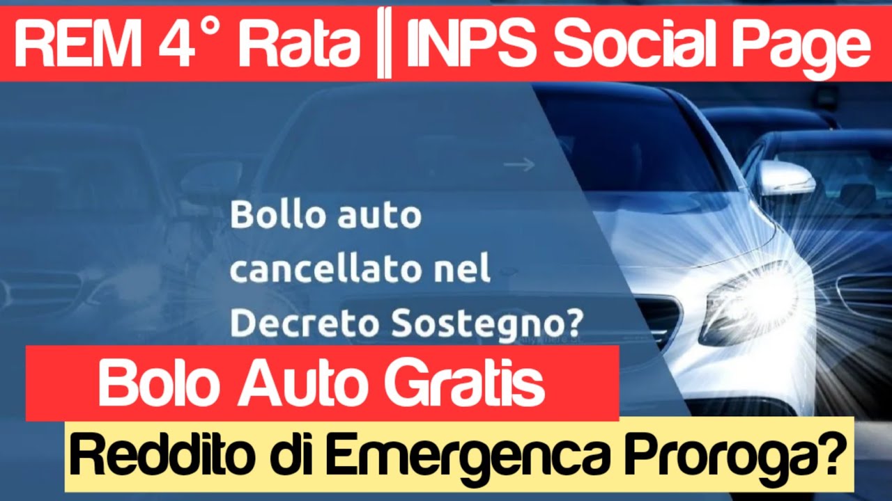 REM 4&deg; Rata || INPS Social Page || Bolo Auto Gratis
