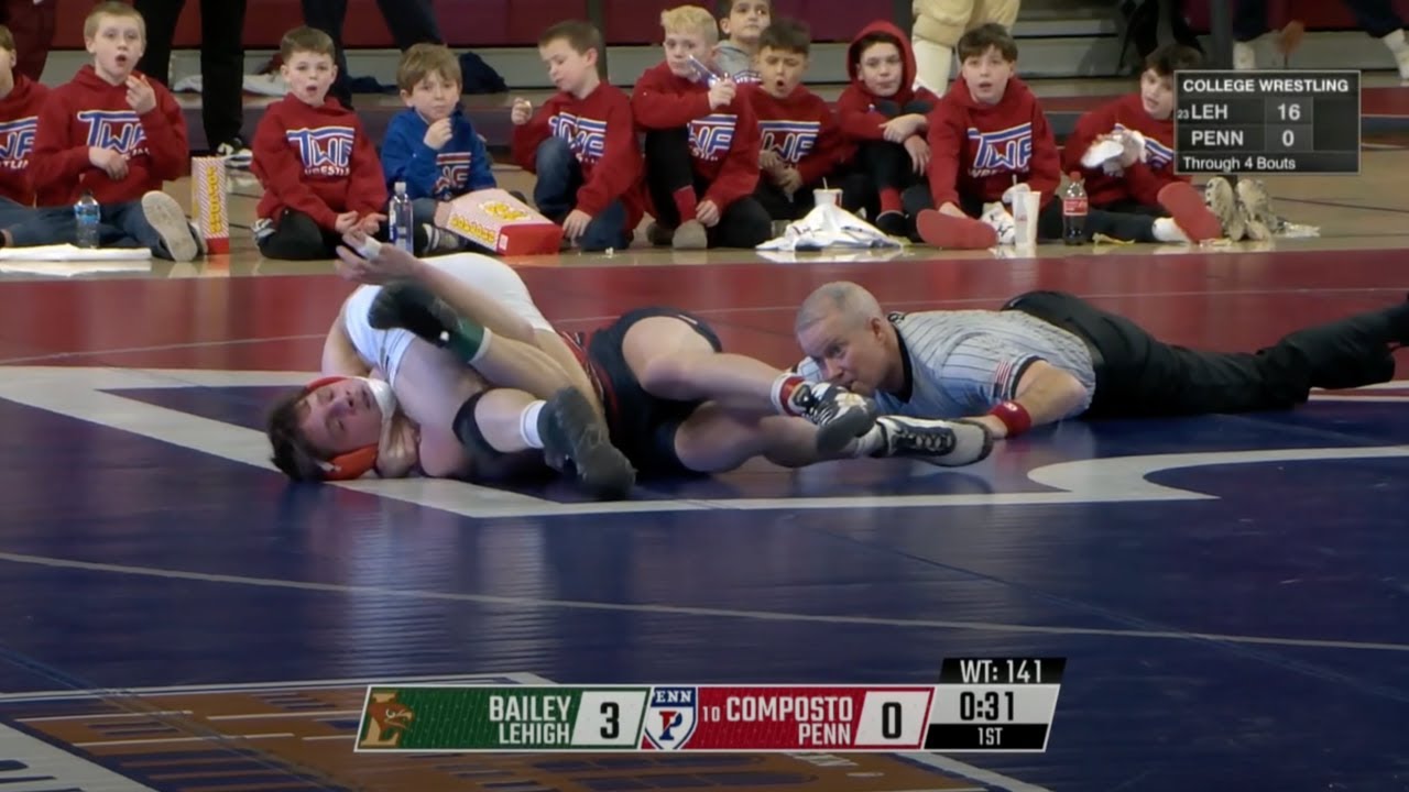 141lbs CJ Composto (Penn) vs Carter Bailey (Lehigh)