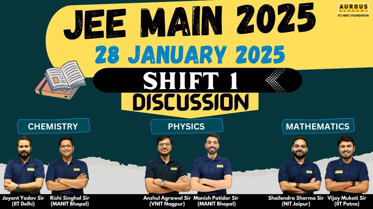 JEE MAIN 2025 Paper Discussion | 28 January - SHIFT 1 | Aurous Academy