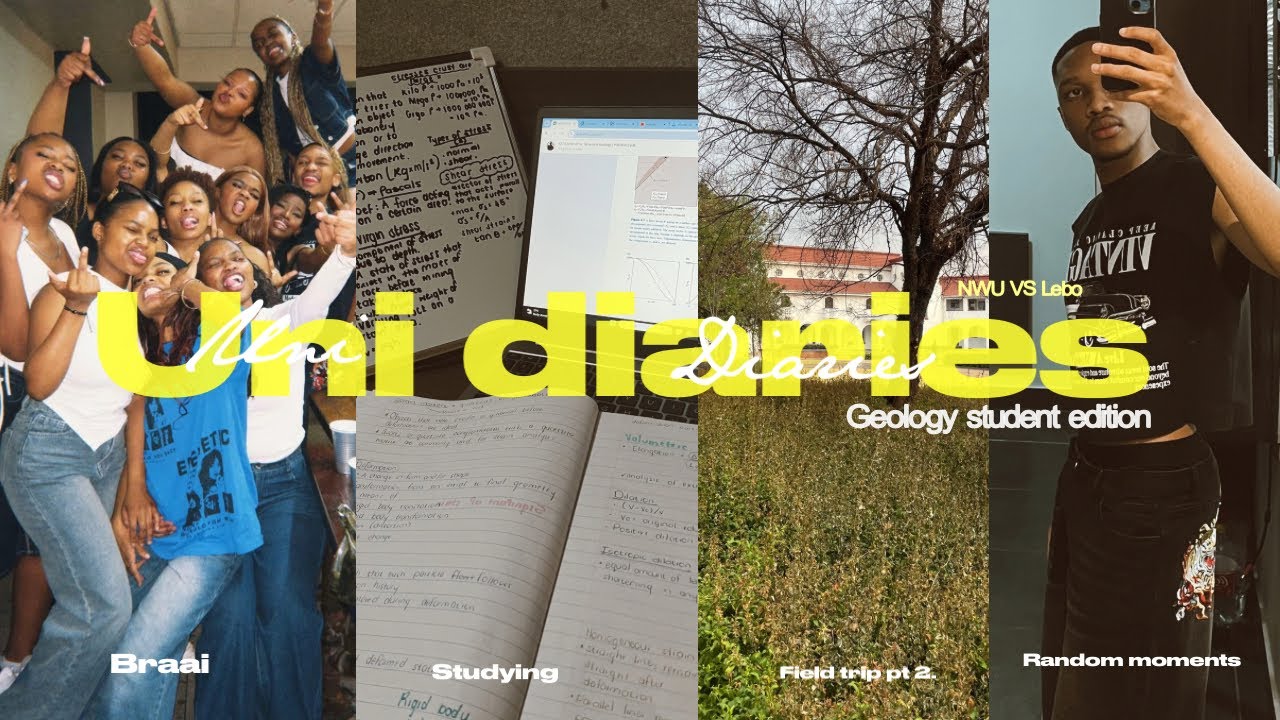 UNI DIARIES || Geology student edition 👷&zwj;♂️| Braai with friends | Studying | Field trip|maintenance 