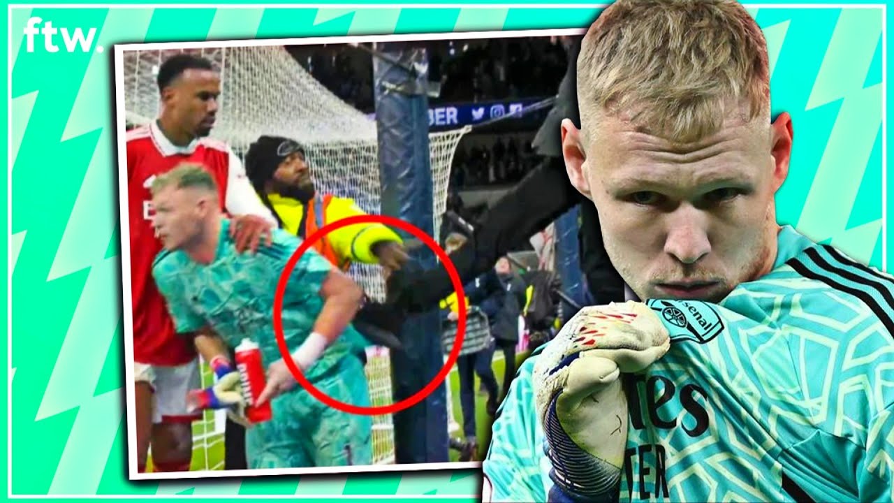 TOTTENHAM FAN ATTACKS AARON RAMSDALE (FTW)