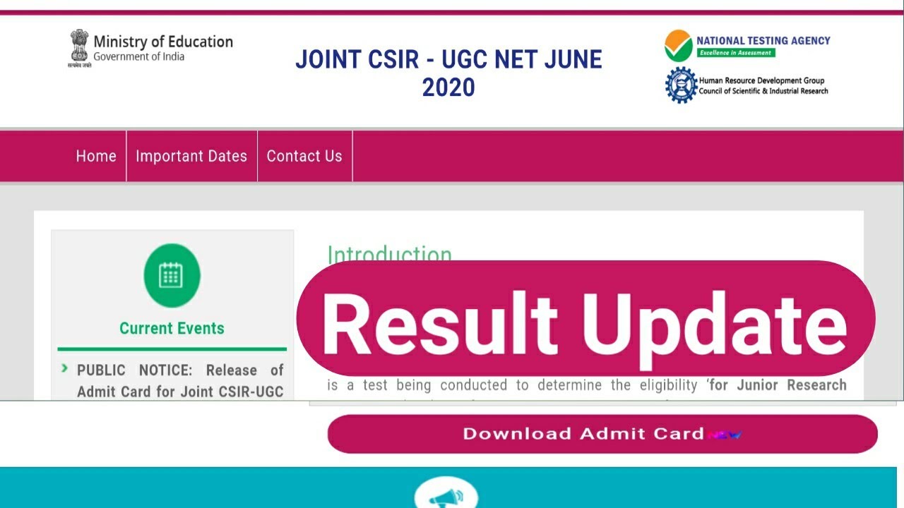 CSIR NET RESULT 2020 | CSIR NET EXAM RESULT JUNE 2020 | RESULT OF CSIR NET NOVEMBER 2020 | CSIR NET