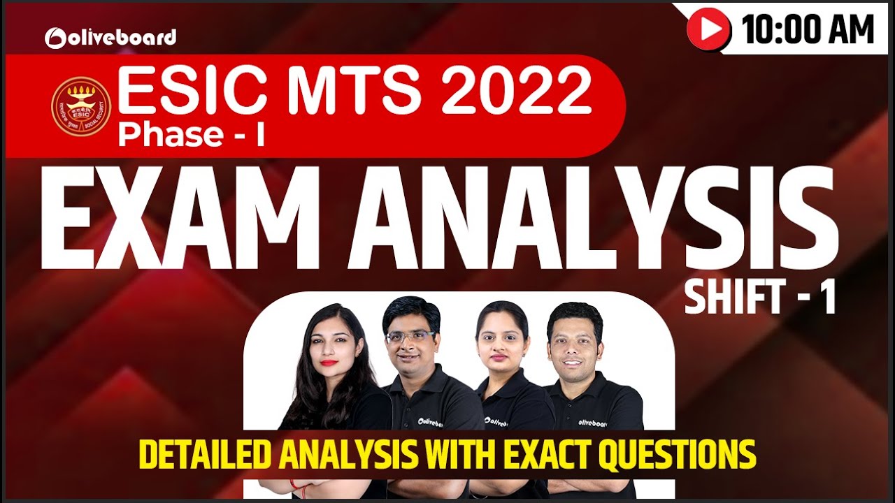 ESIC MTS Exam Analysis 2022 (Phase - 1) | Shift - 1 | Questions Asked & Expected CUTOFF