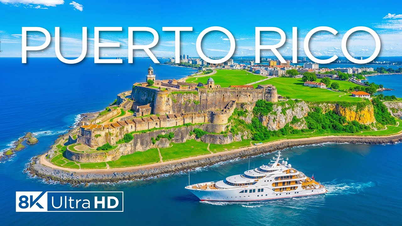 Puerto Rico 8K – Explore Caribbean Beaches, Rainforests & Historic Streets and Pristine Caribbean