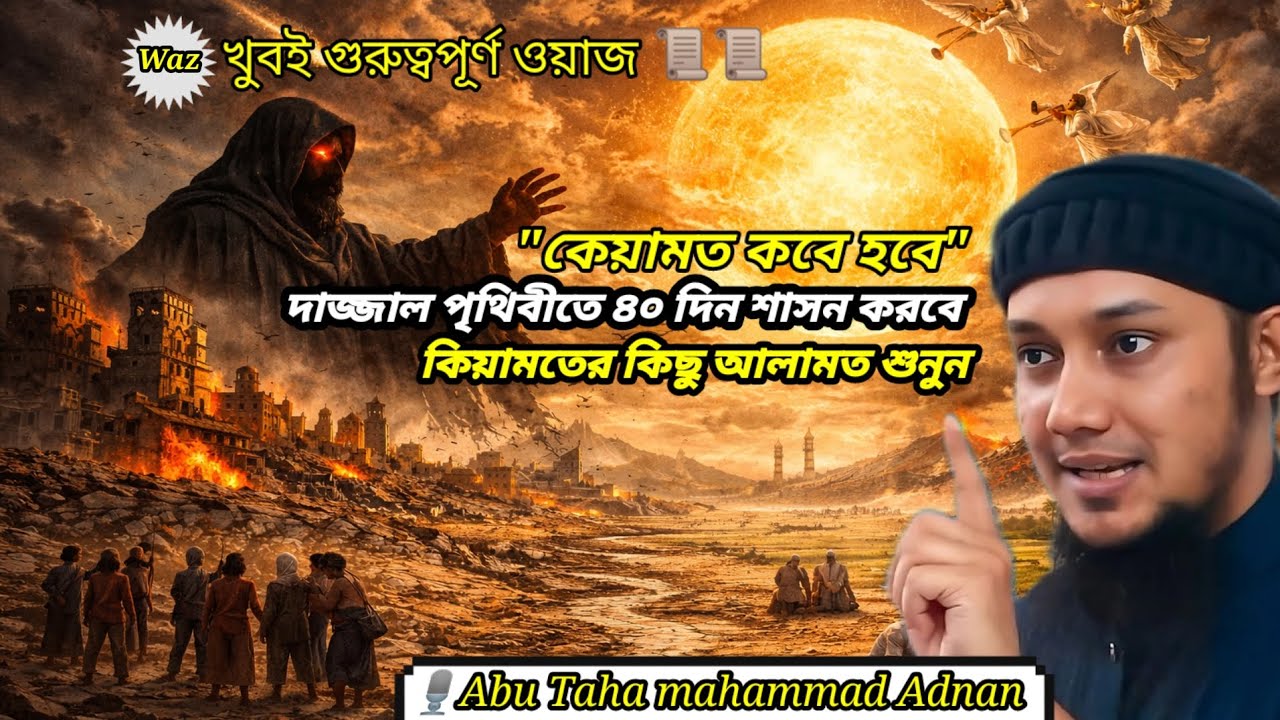কেয়ামতের আগে যা যা ঘটবে ! আবু ত্বহা মুহাম্মদ আদনান । abu toha adnan new waz 2025