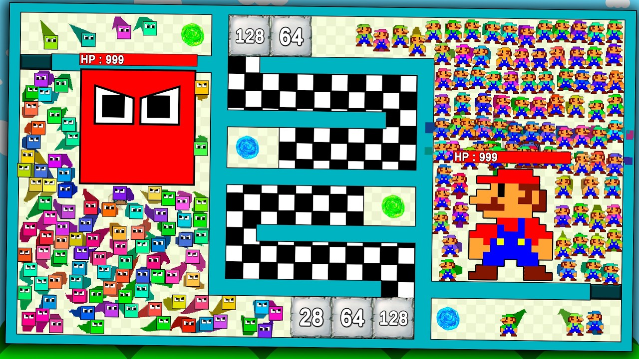 Square League - Square Boss VS Mario Boss