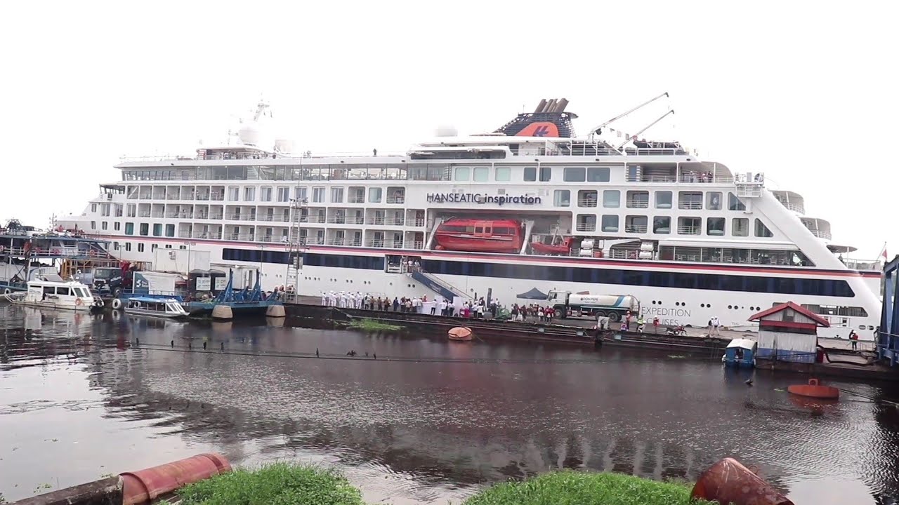 Trasatlántico alemán “Hanseatic Inspiration” llegó a Iquitos con más de 200 turistas.
