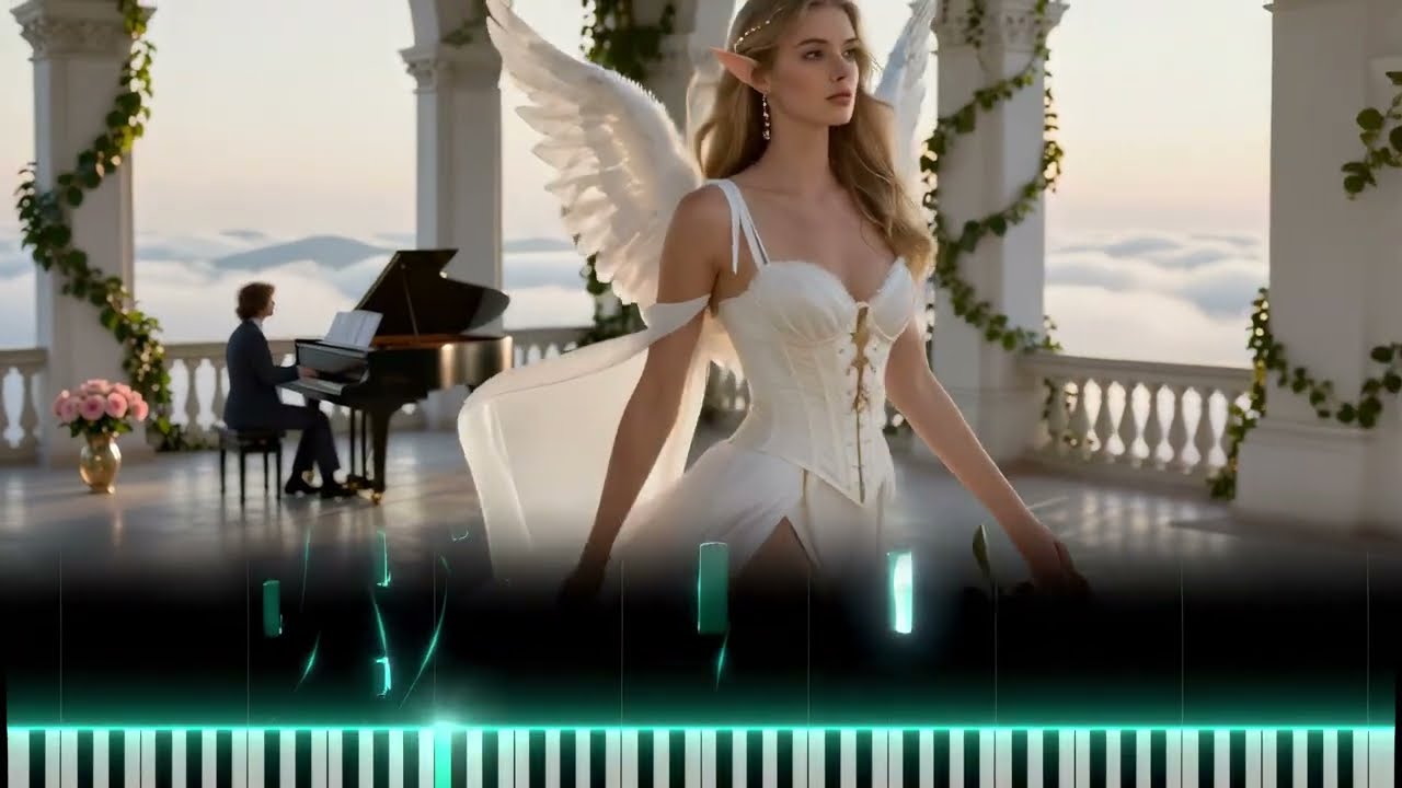 Chopin Divine Serenity 🌙 Nocturne Op. 9 No. 1 at 432Hz – Angelic Visual Piano Performance