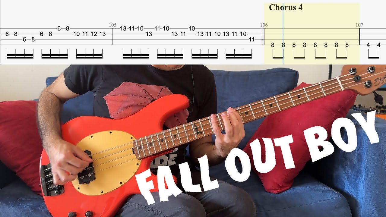 Fall Out Boy - Thnks Fr Th Mmrs Bass Cover (With Tab)