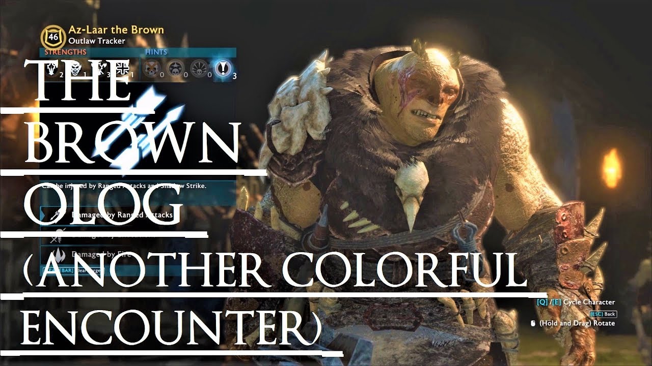 Shadow of War: Middle Earth&trade; Уникальная встреча с орками и цитаты #165 КОРИЧНЕВЫЙ ОЛОГ