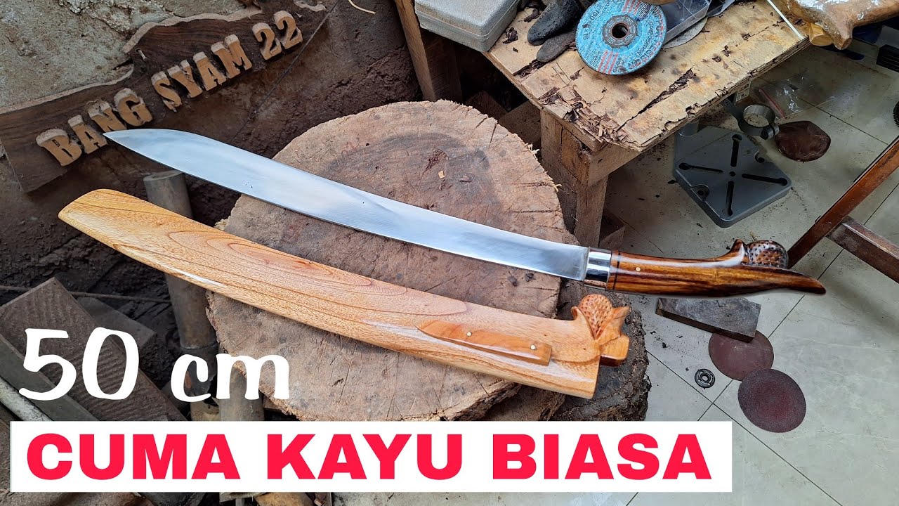 cara membuat gagang dan sarung golok atau parang sederhana
