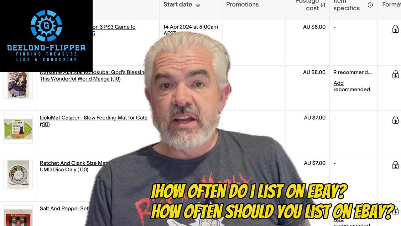 How Often Do I List on eBay? How Often SHOULD YOU List on eBay? Reseller Talk with Geelong Flipper