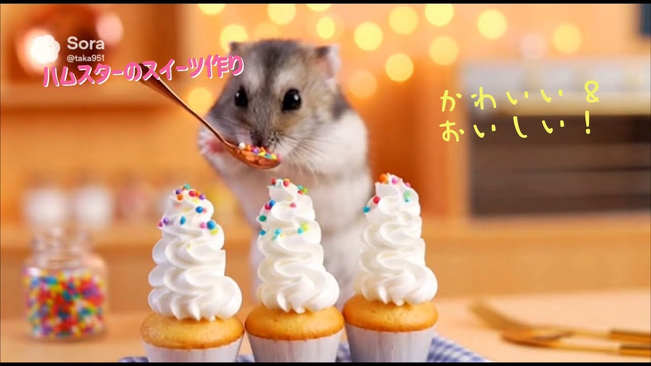 ハムスタークッキング(スイーツ🍰) #生成ai #ハムスター 