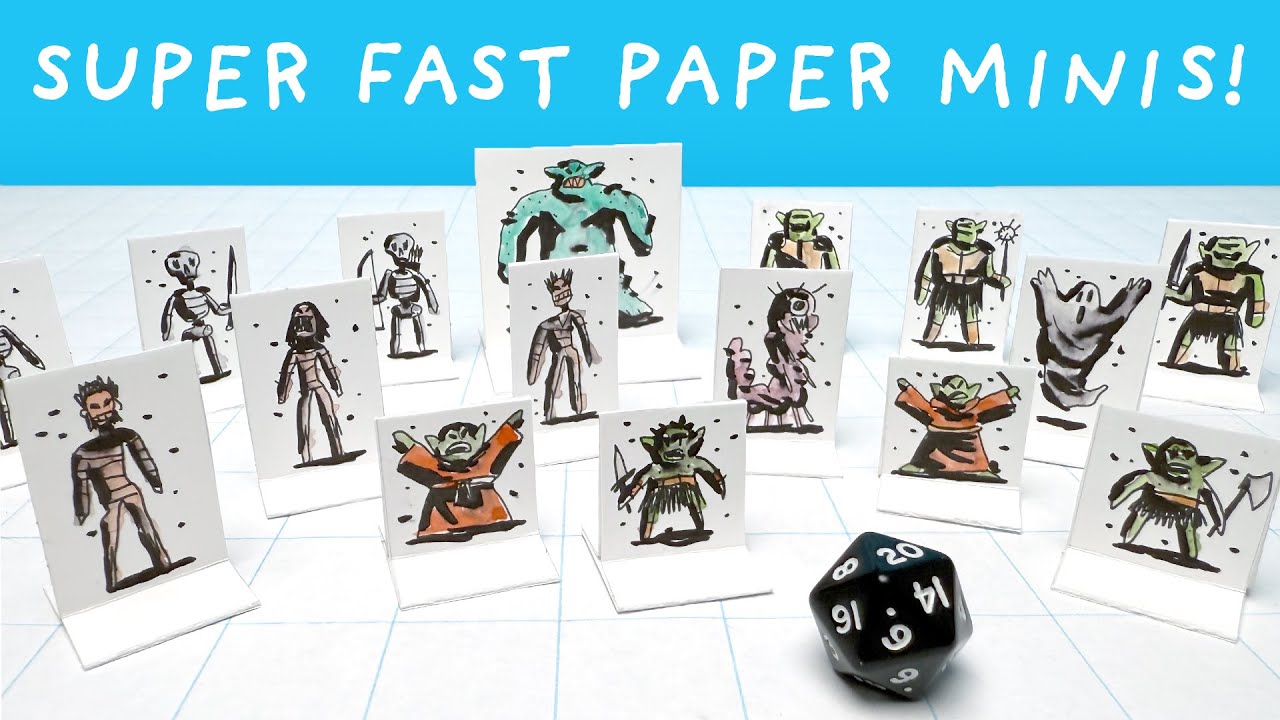 How to draw your own Paper Miniatures in minutes! It's easy!