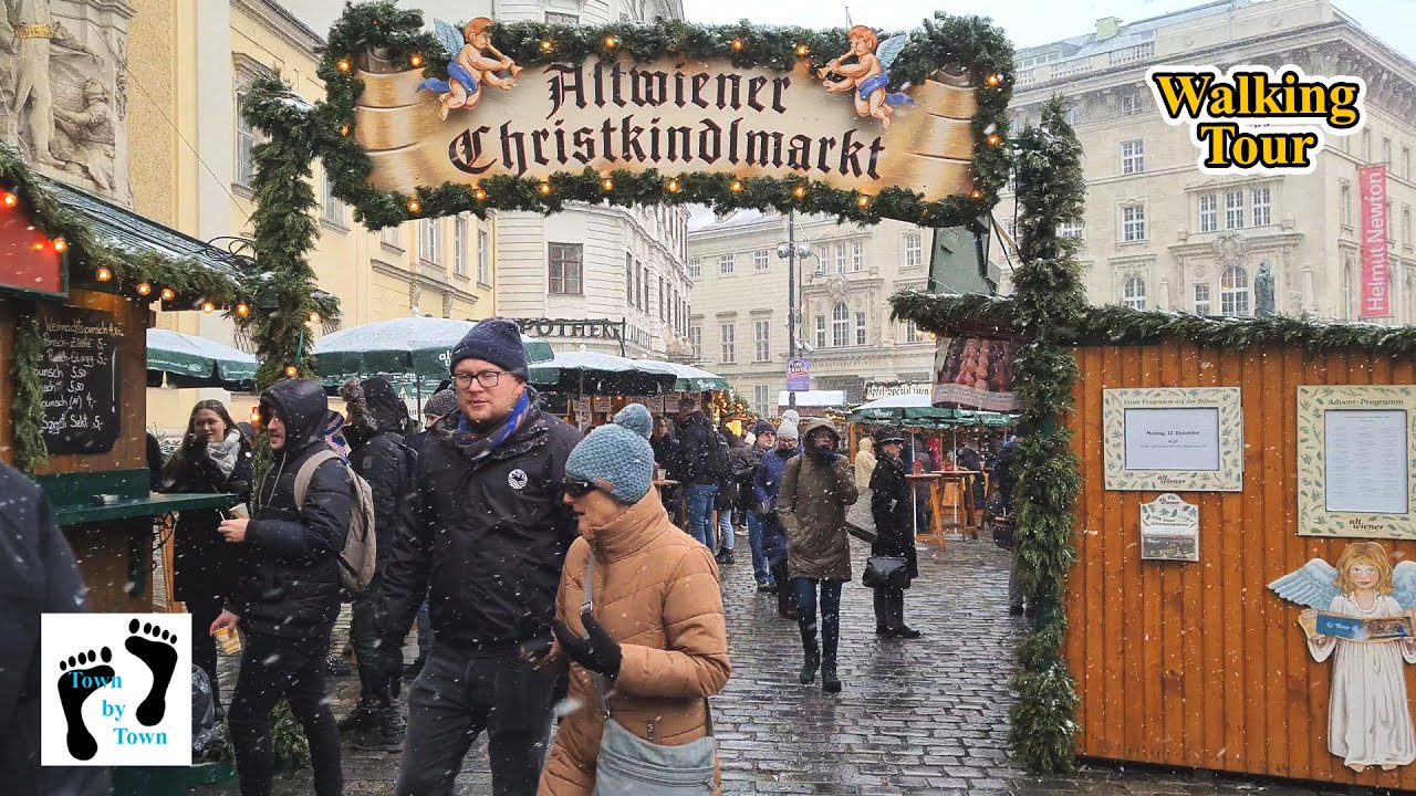 💥 Wien, Schnee in Wien, Votivkirche, Schottentor, Weihnachtsmarkt Freyung