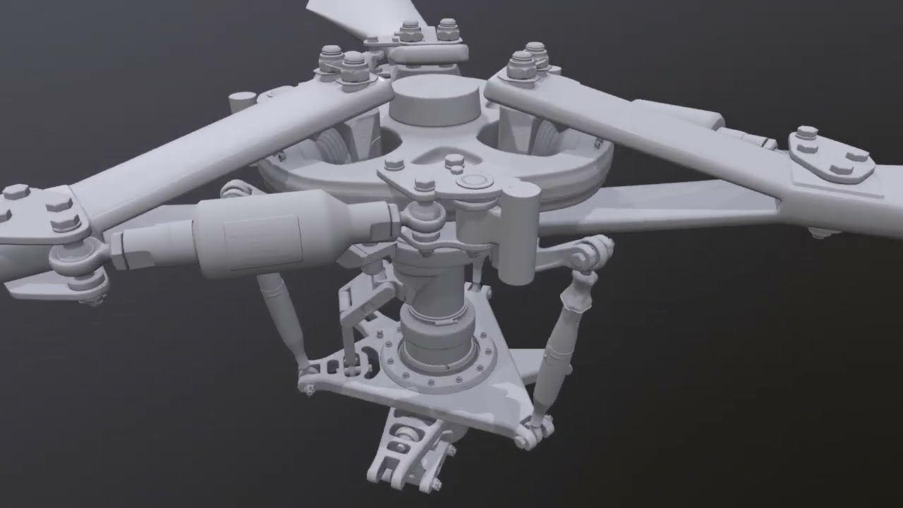 3D Swashplate Helicopter Guimbal Cabri G2 Rotor WIP