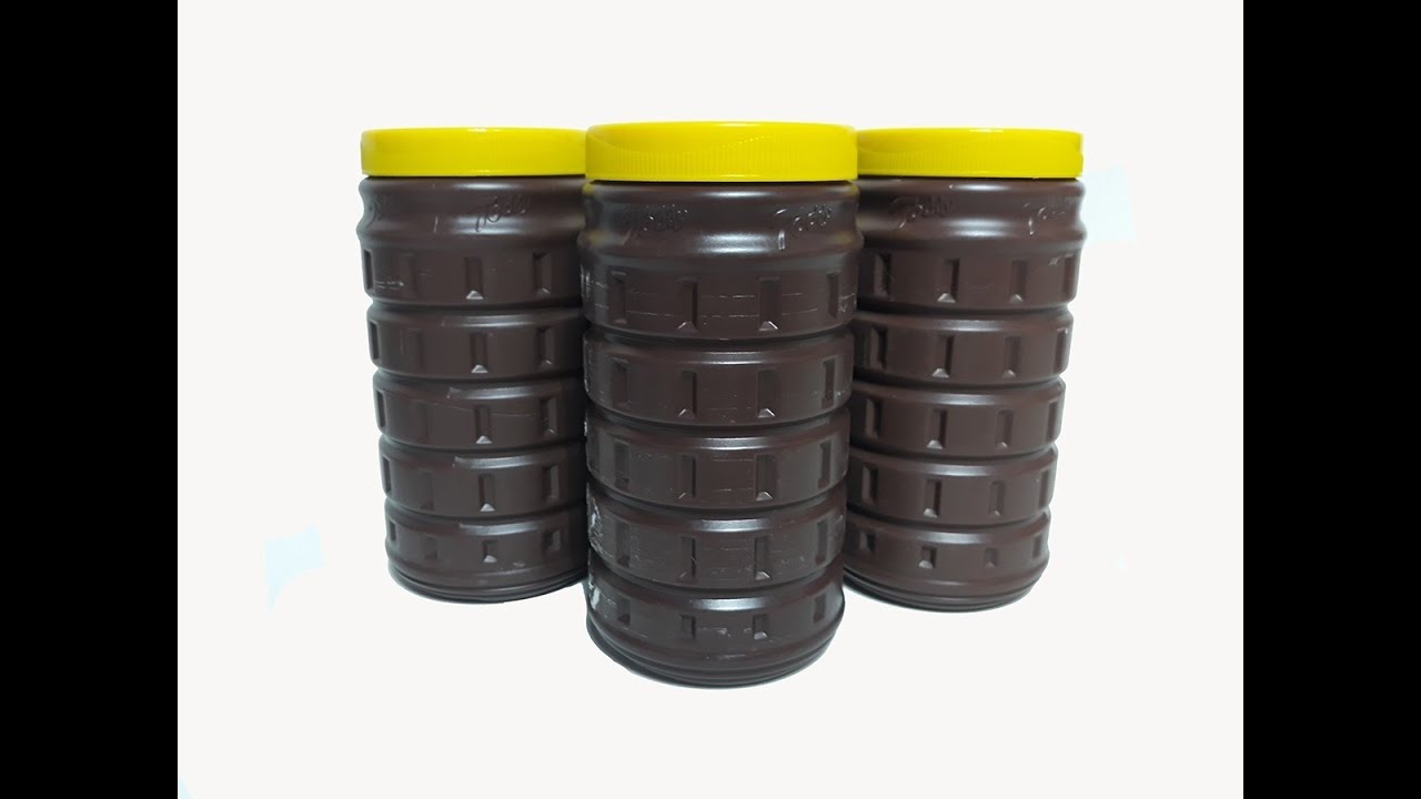 2 Faça Você Mesmo Artesanato com Reciclagem de Potes de Toddy. DIY Fonte dos Desejos e Urso Cofre.