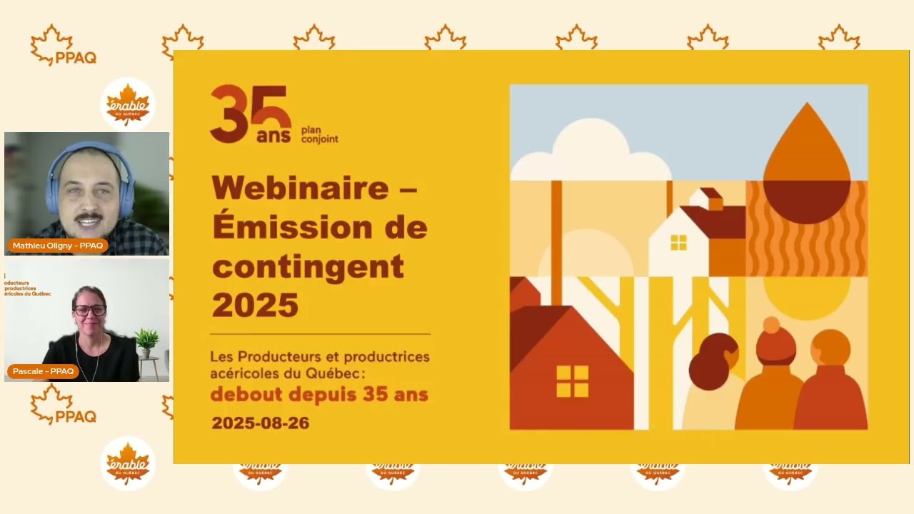 Webinaire : Présentation des modalités de l'émission de contingent des PPAQ