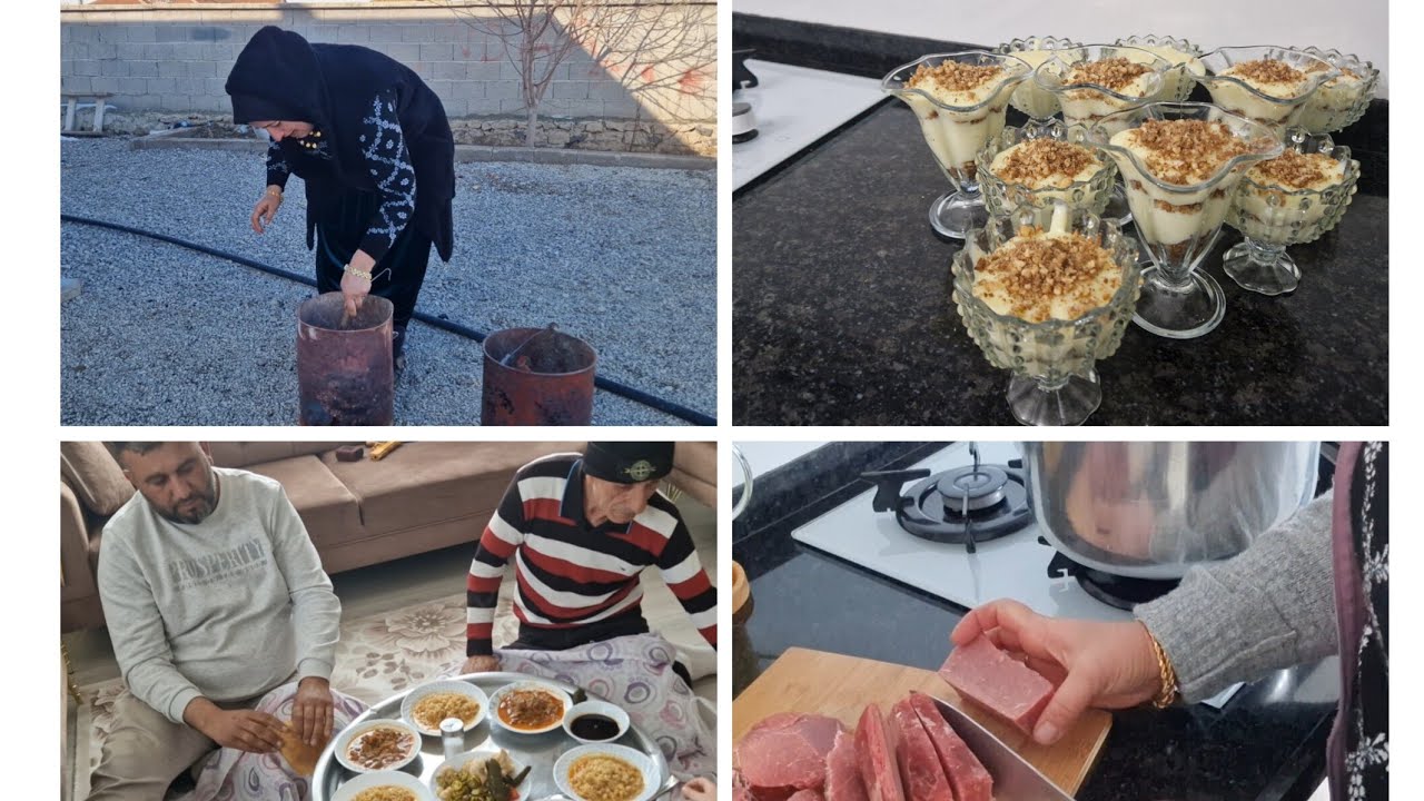 Sularımız donmuş 😱Et sote ve muhallebi yaptım 💯Çocuklarım çok seviyor😍