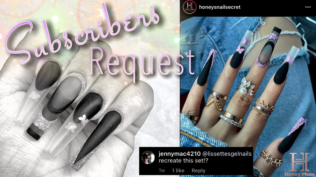 Subscribers Request | Did I nail it? | Recreating Honey Phan Nail Design| Builder Gel Nails Tutorial