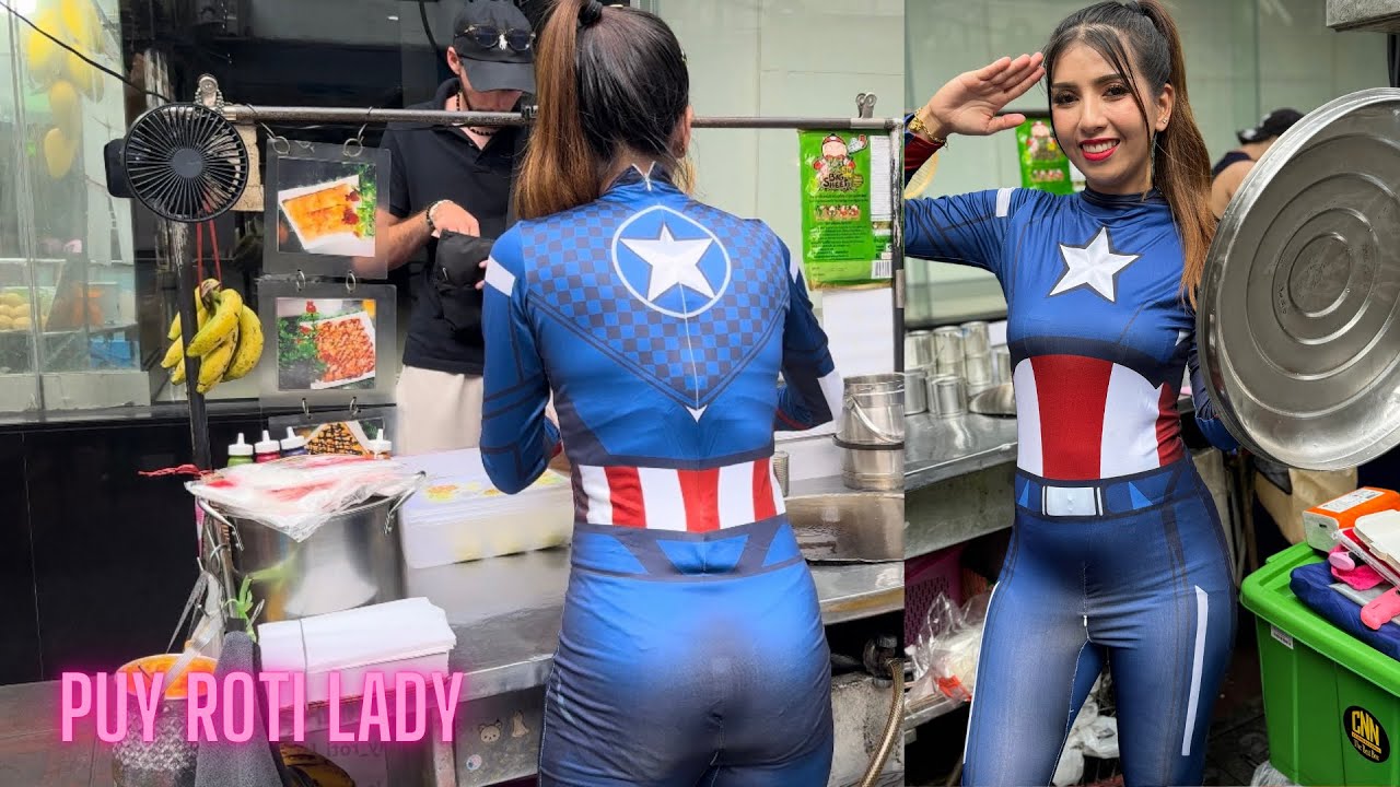 Selling Roti for 1 Day in Look with Captain America's Puy - Thai Street Food