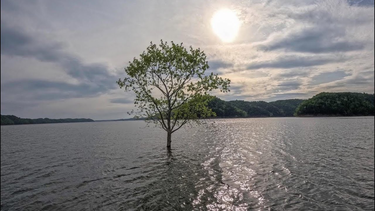 Caesar creek state park campsites view in waynesville Ohio.