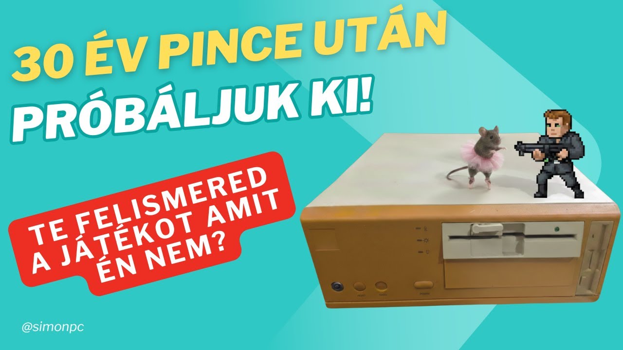 Egy elfelejtett 386-os PC a pincéből – rajta egy játék, amit nem ismertem fel! Te felismered?