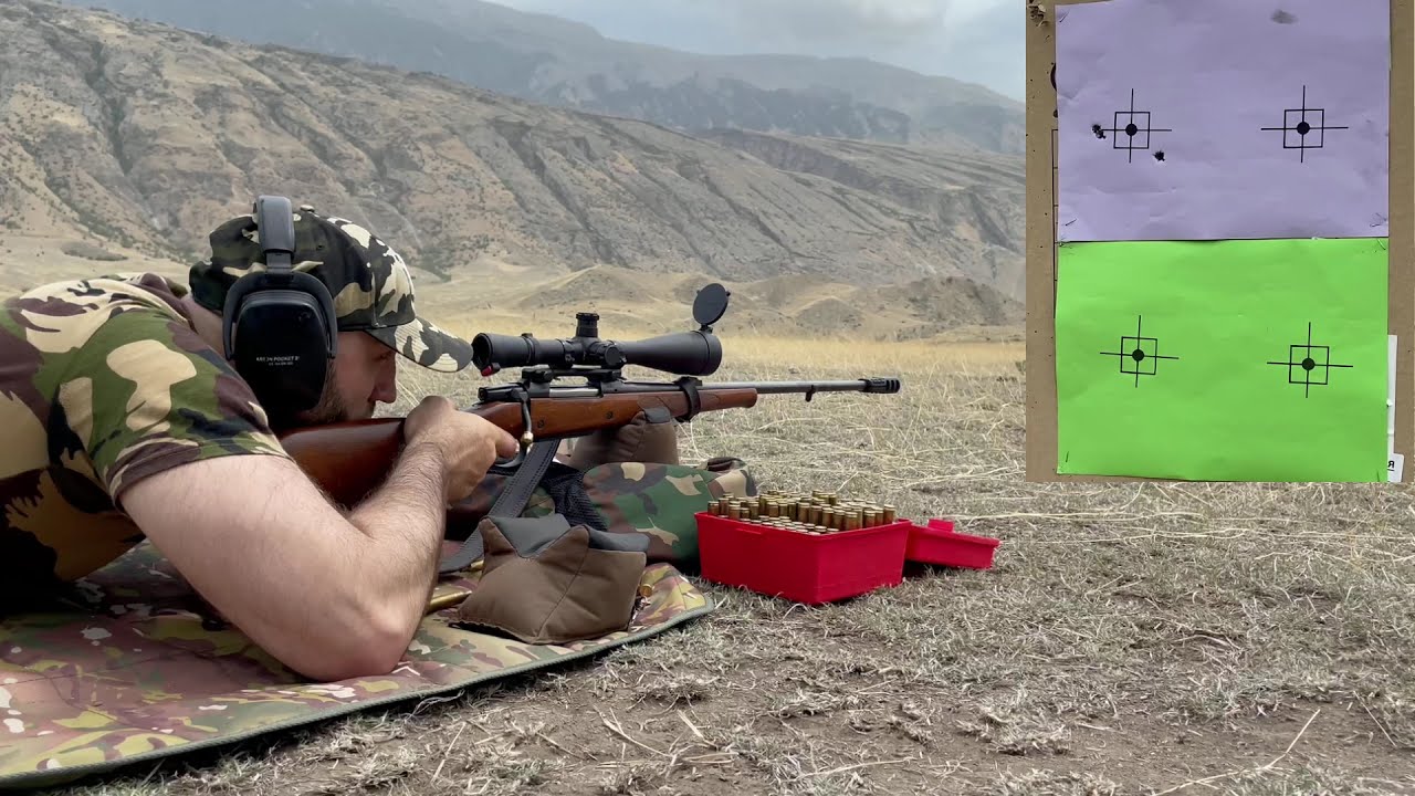 CZ 550 Винтовка в калибре 300 win mag. 7.62x67. Стрельба на 100 метров.