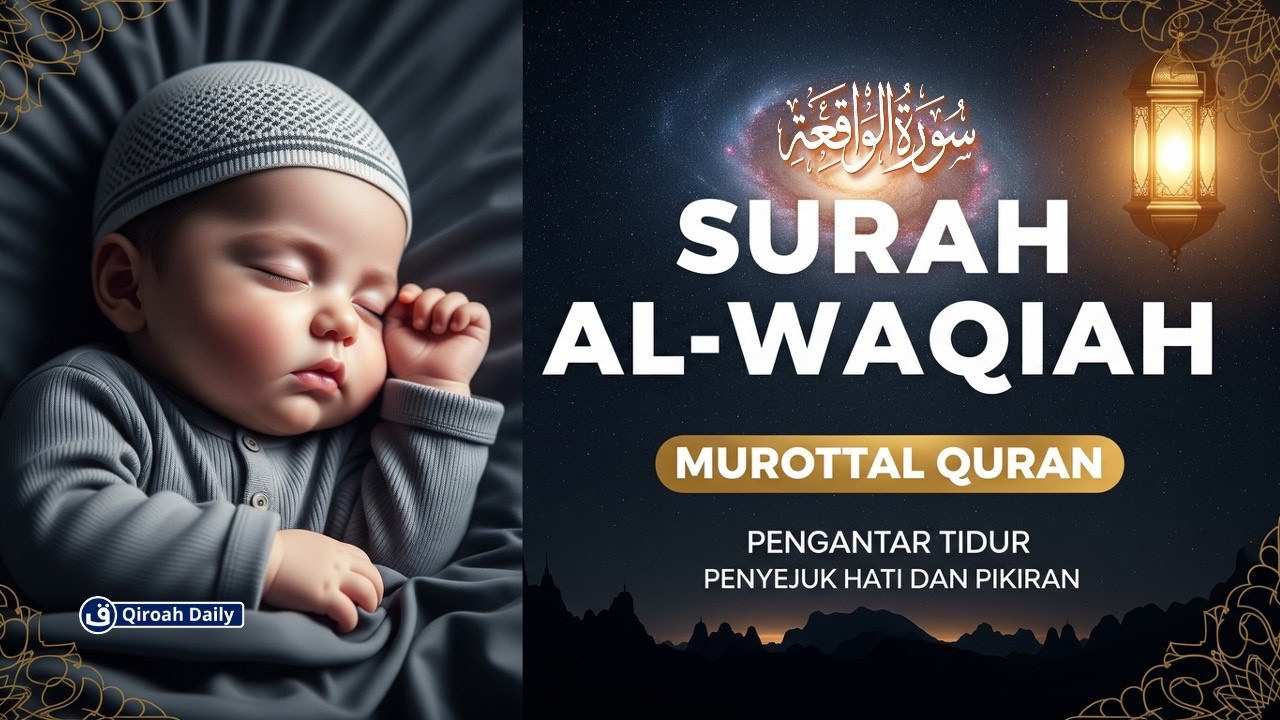 MUROTTAL MERDU SURAH AL-WAQIAH سورة الواقعة | BACAAN AL-QURAN UNTUK PENGANTAR TIDUR AGAR TIDUR