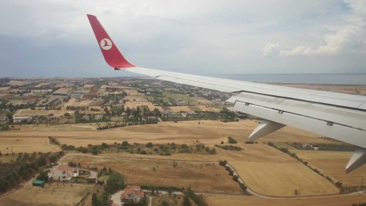 Landing Thessaloniki Airport, Full Approach and landing, Turkish Airlines
