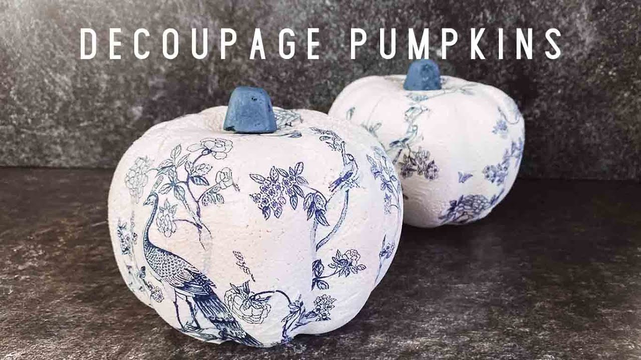 DIY Pumpkins with Decoupage and Napkins