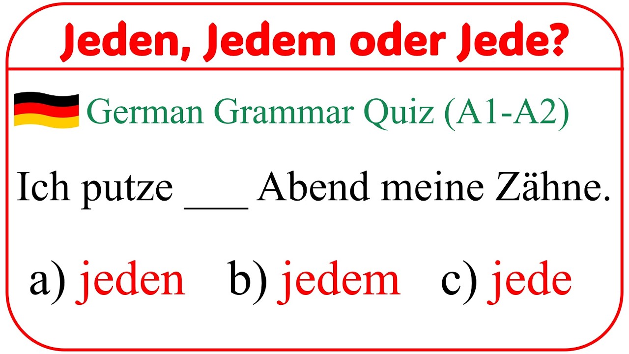 Deutsch lernen macht Spa&szlig; mit diesem Quiz!