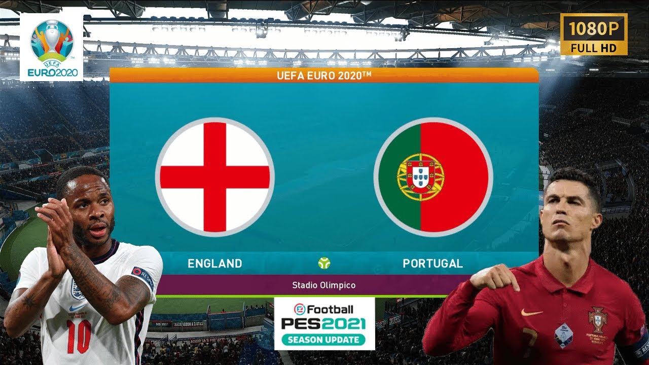 PES 21 | England vs Portugal | UEFA EURO 2020 | PC Gameplay | 1080p HD